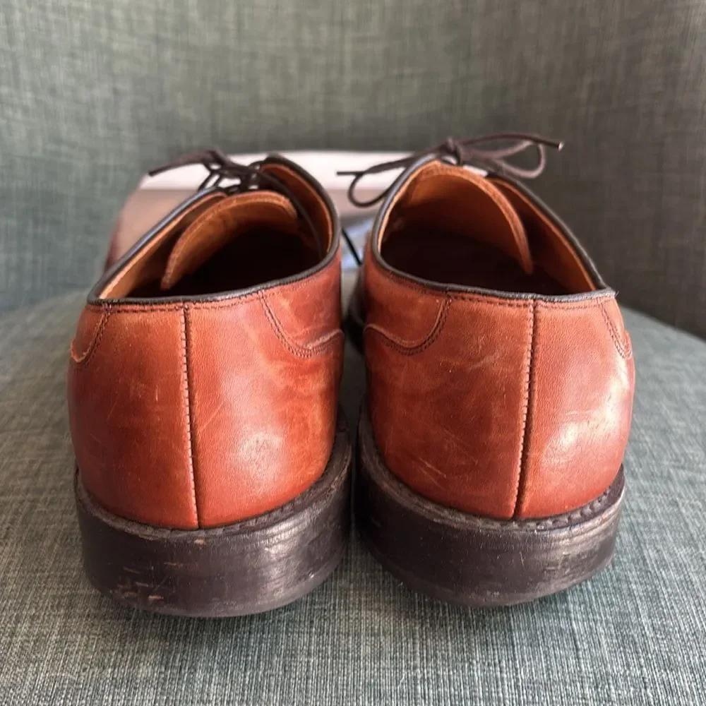Allen Edmonds Men’s Bradley Rich Brown Leather Oxfords loafers size 8.5 C Work